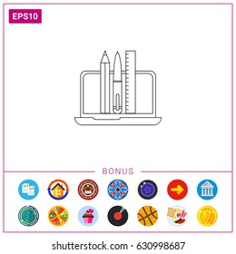 Graphic Designer Tools Line Icon