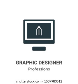 Graphic designer vector icon on white background. Flat vector graphic designer icon symbol sign from modern professions collection for mobile concept and web apps design.