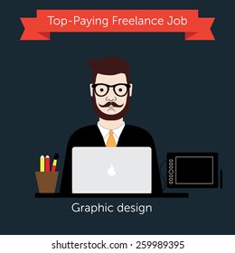 Graphic Designer Vector Illustration