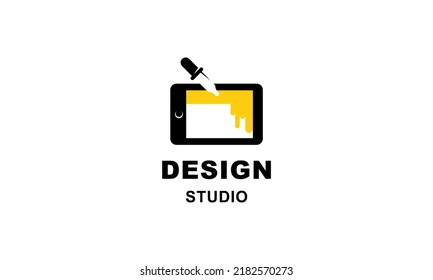 Graphic designer and web design studio tool logo