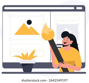Graphic Designer working on a project 