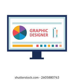 Graphic Designer Workspace Illustration Design