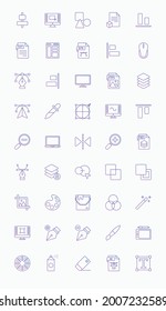 conjunto de iconos de diseño gráfico - icono de diseño y arte gráfico creativo y vector 