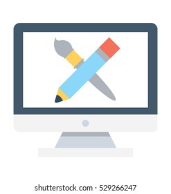 Graphic Designing Vector Icon