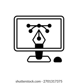 Graphic Designing Vector icon stock illustration