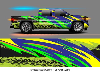 graphic designs of car wraps with sporty abstract background