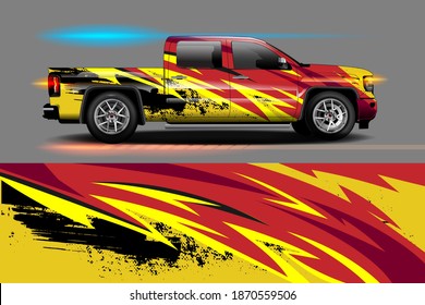 graphic designs of car wraps with sporty abstract background