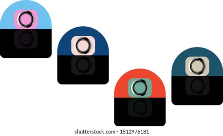 Graphic design-visual shape in colourful