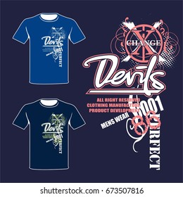 graphic devils for shirt and print
