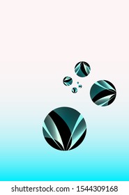 graphic dew drops background in clear blue black shades