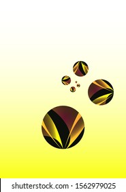 graphic dew drops background in pop yellow black shades