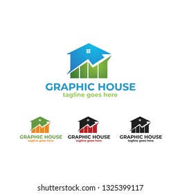 Graphic Diagram House Logo Design Template