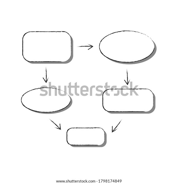 Graphic Diagram Organizational Chart Hand Drawn Stock Vector (Royalty ...