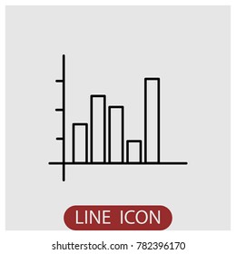 Graphic diagram vector line icon.