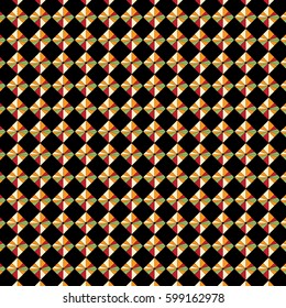 Graphic Diamond Pattern Black Small