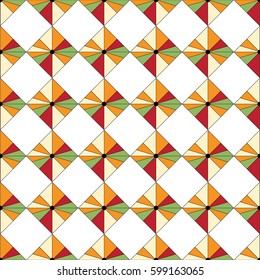 Graphic Diamond Pattern White Med
