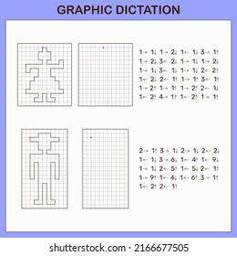 Graphic dictation. Educational games for kids. 