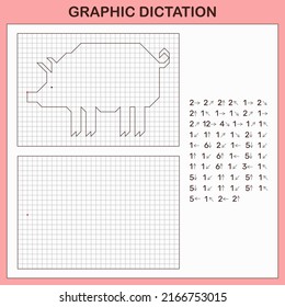 Graphic dictation. Educational games for kids. 