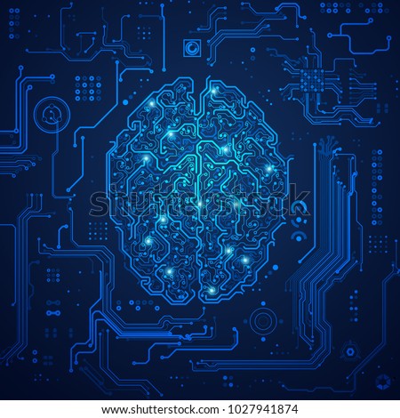graphic of a digital brain with futuristic background; concept of artificial intelligence or ai technology advancement; 
