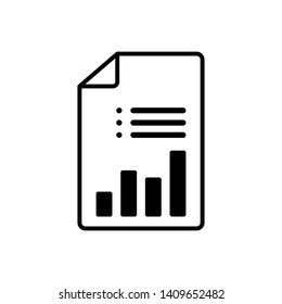 Graphic document or report with chart. Paper reporting. Paper audit. EPS 10