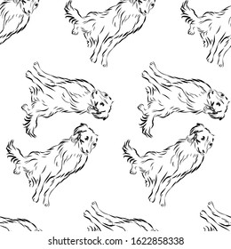 Graphic dog, single pet, man’s four-legged friend, hand drawn graphic, line art, animal icon in minimalism style