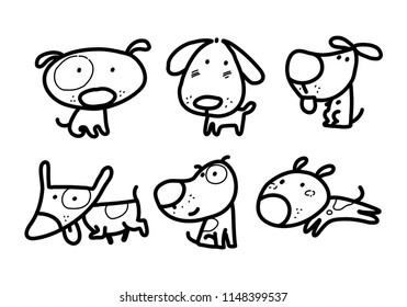 Graphic dog, vector