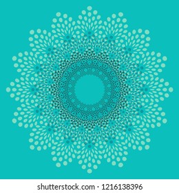graphic doily flake in transparent shades of blue