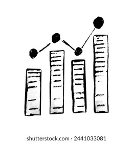 Graphic of dynamics icon in doodle style. Hand made sketch graphic of dynamics. Clipart. Isolated black element on white background.	 	 