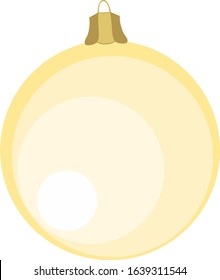 Graphic drawing of a Christmas tree toy. The symbol of the new year. Decoration on a tree. Holiday element. Can be used for collage, greeting cards, signature, calendar and web design.