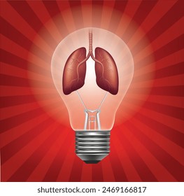 Dibujo gráfico de una bombilla pulmonar.