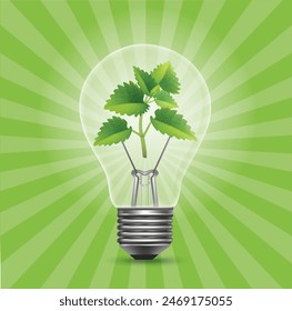 Graphic drawing of a mint light bulb.