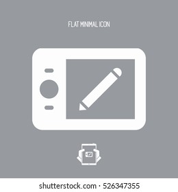 Graphic drawing tablet - Vector flat minimal icon