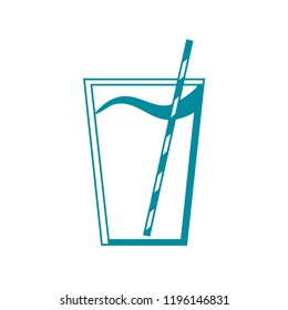 Graphic drink with staw.
