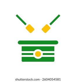 Graphic Drum Set with Sticks for Musical Expression
