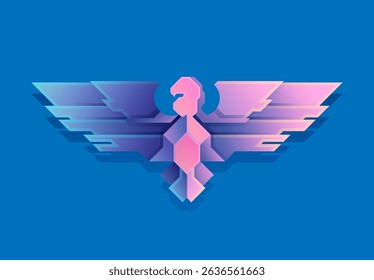 graphic of eagle emblem for logo or decoration