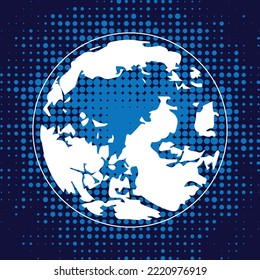 Graphic earth sphere vector illustration
