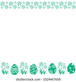 graphic easter frame, vector