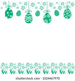 graphic easter frame, vector