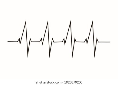 Graphic Ecg. Echocardiogram Taken Of The Heart. Heart Beat On Ecg. Heartbeat Make A Heart.