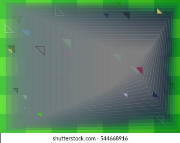 graphic edge around template and triangles