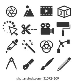 graphic edition icon set