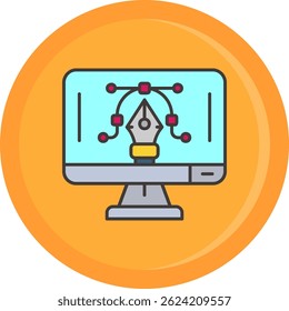 Editor gráfico Línea Vector Diseño de iconos