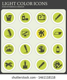 Graphic editor tools icons for web and user interface design