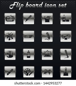 Graphic editor tools vector flip mechanical icons for user interface design