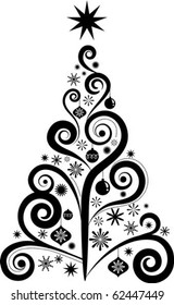 Graphic elegant Christmas tree