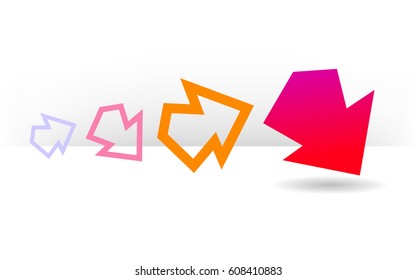 Graphic element arrows. Vector design elements EPS8