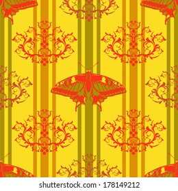 Elemento gráfico con mariposa