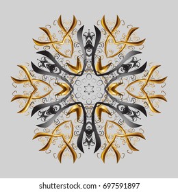 Graphic element decoration. Flat design. Vector illustration. Silhouette snow flake sign isolated background. Snowflake mosaic icon. Symbol winter, frozen, Christmas, New Year holiday.