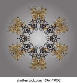Graphic element decoration. Vector illustration. Snowflake mosaic icon. Symbol winter, frozen, Christmas, New Year holiday. Silhouette snow flake sign isolated background. Flat design.