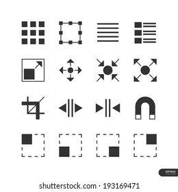 Graphic element icons set 1 on white background - Vector illustration